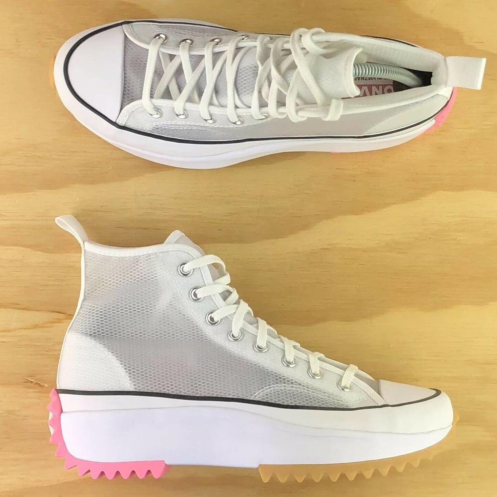 Converse Run Star Hike High Top Platform White Mens Size 10